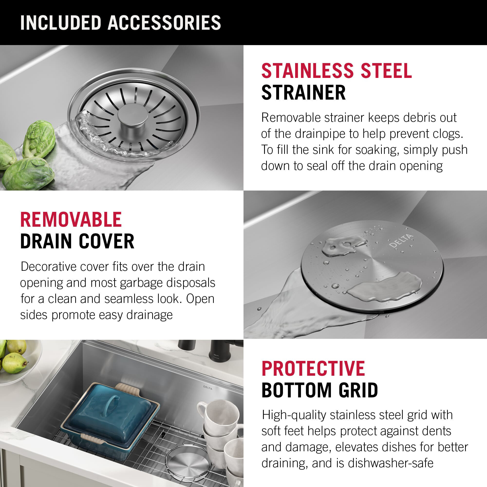30” Workstation Kitchen Sink Undermount 16 Gauge Stainless Steel 